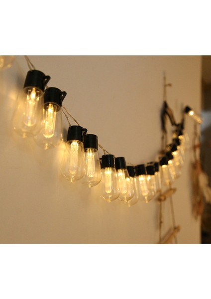 LED Güneş Dize Işıklar Açık Noel Dekorasyon Ampul Retro Tatil Çelenk Bahçe Mobilyaları Peri Lambası (20 Lamba) (Yurt Dışından) indirimleri