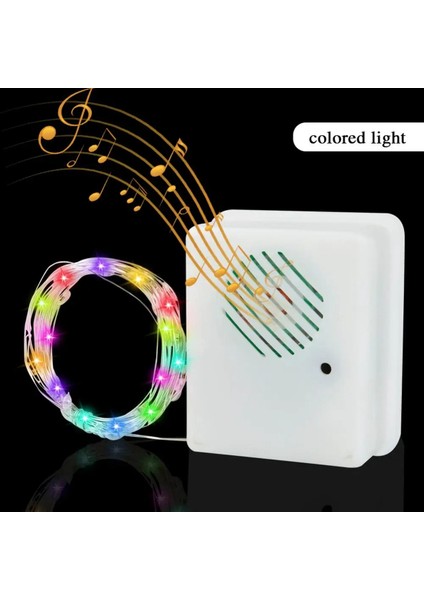 Dıy Noel Ses Sensörü LED Dize Dekoratif Işıklar Noel Müzik Hoparlörü Parti Noel Ağacı Deco Için Renkli (Yurt Dışından)