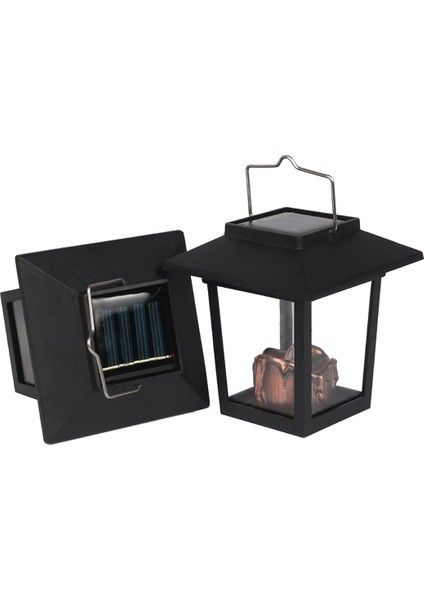 Yard Bahçe LED Retro Titrek Asılı Fener Mum Parlak Yolu Dekorasyon Açık Saray Işık Güneş Lambası (Yurt Dışından)