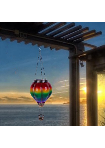 Sıcak Hava Balonu Güneş Fener Işıkları Bahçe Avlu Veranda Veranda Dekoru Için Açık Hava Asılı Güneş Feneri (Yurt Dışından)