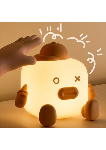 Küçük Kare Alkış Gece Lambası Sevimli Masaüstü Süsleri El Hediyesi Yatak Odası Lambası Uyku Yurdu Yumuşak Silikon Lamba (Yurt Dışından) fiyatları