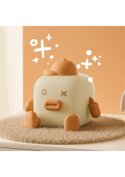 Küçük Kare Alkış Gece Lambası Sevimli Masaüstü Süsleri El Hediyesi Yatak Odası Lambası Uyku Yurdu Yumuşak Silikon Lamba (Yurt Dışından) fırsatları