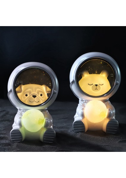 USB Şarj Pet Gece Lambası Çocuk Hediyeler, Yaratıcı Sevimli Pet Spaceman Gece Lambası Ev Dekorasyon Çocuklar Hediye Köpek (Yurt Dışından) fırsatları