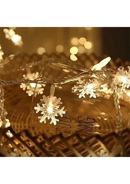 LED Kar Tanesi Dize Işık Açık Noel Bahçe Dekor Için Tatil Aydınlatma Dekor Düğün Dekor Işık 1.5 M 10 Lamba (Yurt Dışından)