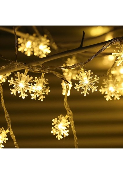 LED Kar Tanesi Dize Işık Açık Noel Bahçe Dekor Için Tatil Aydınlatma Dekor Düğün Dekor Işık 1.5 M 10 Lamba (Yurt Dışından)