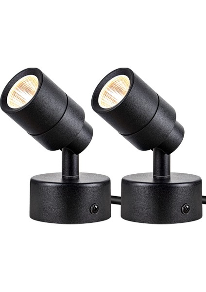 2 Paket LED Spot Işık Iç Mekan, 3W Yukarı Işık Iç Mekan Zemin Spot Işığı, 3000K Uplight Iç Mekan Vurgulu Aydınlatma Abd Tak (Yurt Dışından)