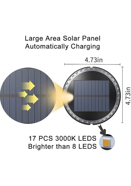 Güneş Işıkları Dış Mekan Güneş Enerjili Zemin Işıkları Açık 4 Paket Veranda Yolu Çim Yard Güverte Araba Yolu Geçit Bahçe (Yurt Dışından) modelleri