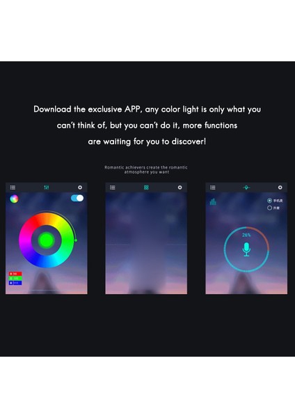 Gs-A5 Fiber Optik Atmosfer Ortam Işığı Bir Beş Bluetooth Kablosuz Bluetooth App Kontrolü (Yurt Dışından)