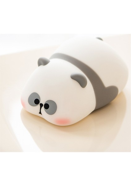 Panda Gece Lambası, Panda Hayvan Lambası Sıkılabilir Lamba, Oda Dekoru Için 3 Seviyeli Kısılabilir Silikon Dokunmatik Gece Lambası (Yurt Dışından)