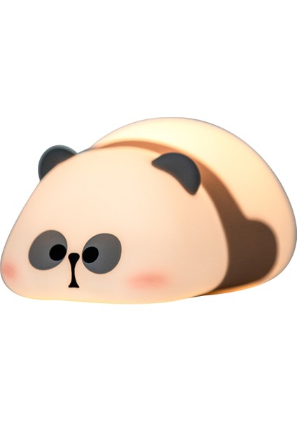 Panda Gece Lambası, Panda Hayvan Lambası Sıkılabilir Lamba, Oda Dekoru Için 3 Seviyeli Kısılabilir Silikon Dokunmatik Gece Lambası (Yurt Dışından)