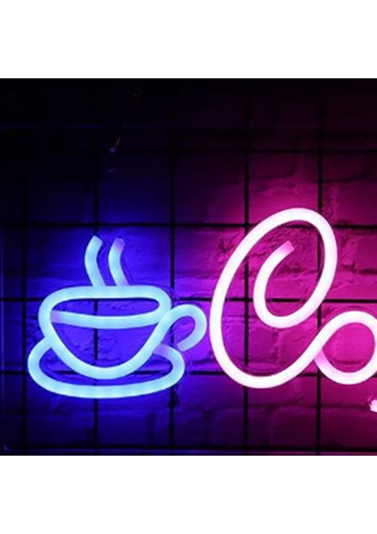 Kahve Neon Burcu USB Powered Kahve Burcu LED Kamp Işık Duvar Dekor Için LED Burcu Restoran Otel Düğün Party-01 (Yurt Dışından)