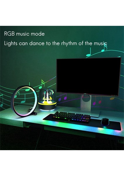 Akıllı Rgb Gece Lambası Renkli LED Işık Fotoğraf Aydınlatma Ses Kontrolü App 360° Halka Alma Canlı Işık Dolgusu 16CM (Yurt Dışından) fırsatları