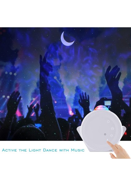 LED Galaksi Projektör Gece Lambası 3'ü 1 Arada Yıldızlı Gökyüzü Projektörü Yıldızlı Gökyüzü, Su Deseni, Ay, Bulutsu, Projektör (Beyaz) (Yurt Dışından) indirimleri