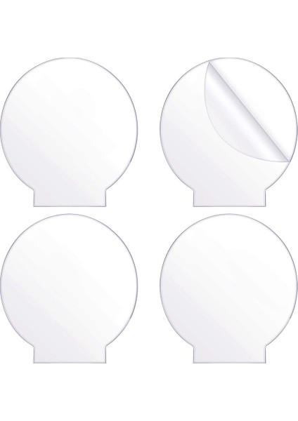 4 Adet Şeffaf Akrilik Levha Yuvarlak Panel Kalın (4mm) LED Işık Tabanı, Tabela, Dıy Ekran Projeleri Için Plastik Akrilik Panel (Yurt Dışından)