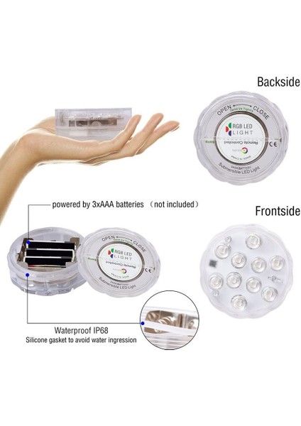 LED 24 Tuşlu Uzaktan Kumanda Renkli Rgb Işıklar Aydınlık Oyuncaklar Balık Küvet Işıkları Bebek Duşu Manzara Vazo Işıkları, J (Yurt Dışından) modelleri