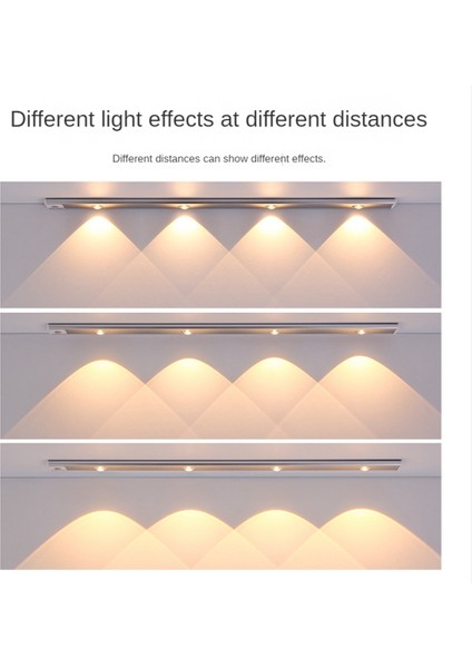 LED Dolap Işığı Hareket Sensörü Kısılabilir USB Şarjlı Insan Vücudu Indüksiyonu Yatak Odası Girişi Için, Beyaz Kabuk (Yurt Dışından)