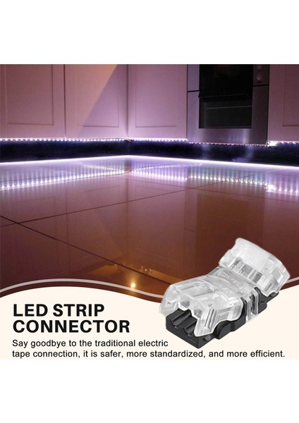 20 Adet 2pin LED Şerit Konnektörleri Su Geçirmez 8mm LED Terminal Konnektörü LED Şerit Işık WS2811 WS2812B Şerit (Yurt Dışından)