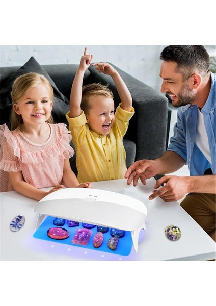 Reçine Uv Lambası, 48W Hızlı Kürlenen Uv/led Reçine Lambası, 30 Adet Çift Işık Kaynağı Lamba Boncuğu ile Uv Reçine Kiti (Yurt Dışından)