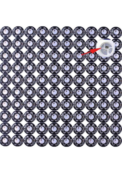 100 Adet WS2812B WS2812 LED Çip ve Isı Emici 5V 5050 Rgb WS2811 Ic Ingebouwde Piksel Modülleri (Siyah) (Yurt Dışından)