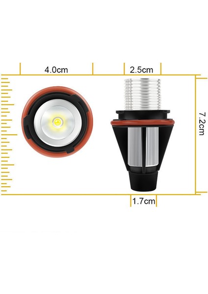 Bmw Angel Eyes 5W E39 E60 Angel Eyes Sis Farları LED Farlar Gündüz Farları Kod Çözme Kırmızı Işık ile (Yurt Dışından) indirimleri