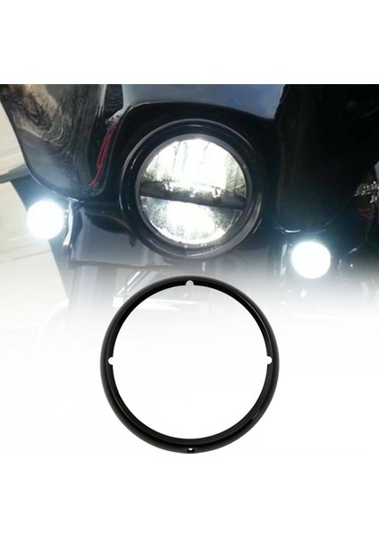 Far Çerçevesi Far Çerçevesi Lamba Kapağı Lamba Konut Motosiklet Aksesuarları Harley, Siyah (Yurt Dışından) fiyatları