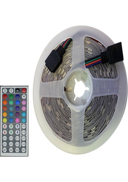 5 Metre 3528RGB Şerit Işık Kiti +44 Tuşlar Uzaktan Kumanda Su Geçirmez LED Şerit Plaka Renk Rastgele (Yurt Dışından) modelleri