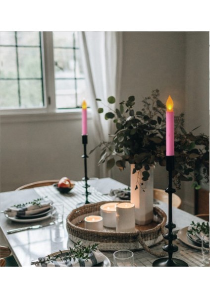 Simülasyon Alevsiz LED Mum Işığı Uzun Direk Yırtık Mum Doğum Günü Renkli Kabuk Sarı Flaş Dekorasyon Işığı, Mor (Yurt Dışından) modelleri