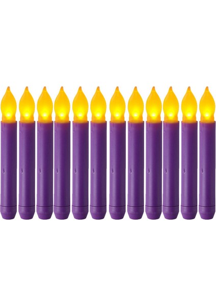 Simülasyon Alevsiz LED Mum Işığı Uzun Direk Yırtık Mum Doğum Günü Renkli Kabuk Sarı Flaş Dekorasyon Işığı, Mor (Yurt Dışından) indirimleri