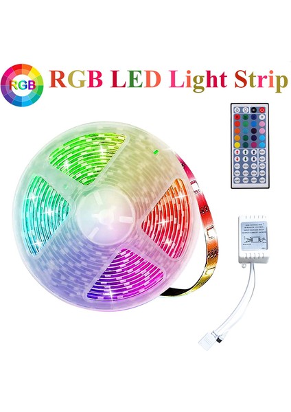 5m Rgb Işık Şeridi 3528 300LED Esnek LED Şerit Işık 44 Tuşlu Uzaktan Kumanda + Kumanda ile Noel Oturma Odası Yatak Odası Için (Yurt Dışından) fırsatları