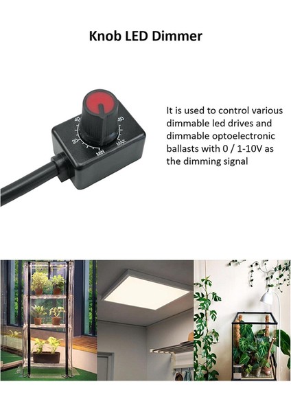 Dc 0/1-10V Düğme LED Dimmer, Düşük Voltajlı Pasif Dimmer Pwm Dimmer 0-10V Veya 1-10V Dimlenebilir LED Sürücü 1 Adet (Yurt Dışından)