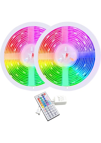 2835 Rgb Işık Şeridi 10M Esnek LED Işık Şeridi 44 Tuşlu Uzaktan Kumanda + Sevgililer Günü Yatak Odası Için Kumanda (Yurt Dışından)
