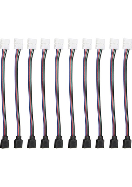 Işık Şeridi Lehimsiz Çift Konnektör Klips Kablosu LED Bant Uzatma Kablosu 3528/5050 Rgb Işık Şeridi Için (Yurt Dışından)