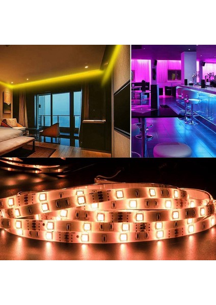 5m LED Işık Şeridi Su Geçirmez Olmayan 3528 Rgb 44 Anahtar Uzaktan Kumanda + Denetleyici + Yatak Odası Için Güç Adaptörü Abd Tak (Yurt Dışından)