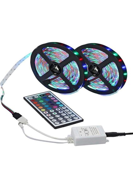 10 Metre LED Şerit Işık 3528 Rgb Su Geçirmez Uzaktan Kumanda 44 Tuş Plaka Rengi Rastgele (Yurt Dışından) modelleri