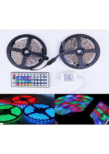 10 Metre LED Şerit Işık 3528 Rgb Su Geçirmez Uzaktan Kumanda 44 Tuş Plaka Rengi Rastgele (Yurt Dışından) indirimleri