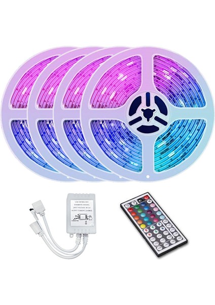 20M Rgb Işık Şeridi 3528 1200LED Esnek LED Şerit Işık 44 Tuşlu Uzaktan Kumanda + Noel Oturma Odası Yatak Odası Için Kumanda (Yurt Dışından) indirimleri