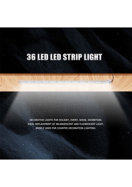50CM 12V 36 LED 5050 Smd Sert Şerit Işığı Alüminyum Sert Sıcak Beyaz (Yurt Dışından) modelleri