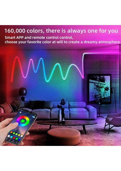 Wıfı Akıllı Neon Halat Işık Rgb-Ic, Müzik Senkronizasyonu ile 10FT Halat Işıklar, Dıy Tasarım, LED Şerit Işıklar (5g Wifi'yi Desteklemiyor) (Yurt Dışından) fırsatları