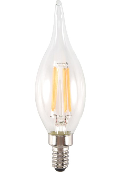 Kısılabilir E12 4W Cob Edison Mum Alev Filament LED Ampul Lamba 12.5*3.5cm (Yurt Dışından)