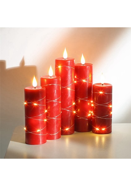 Kırmızı Alevsiz Mum Peri Işık Dizisi Su Damlası Alev LED Alev Simülasyonu Uzaktan Kumandalı ve Zaman Ayarlı Mum Dekoru (Yurt Dışından) fırsatları