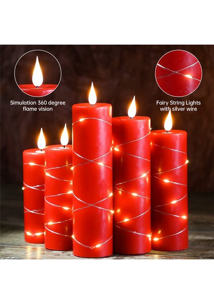 Kırmızı Alevsiz Mum Peri Işık Dizisi Su Damlası Alev LED Alev Simülasyonu Uzaktan Kumandalı ve Zaman Ayarlı Mum Dekoru (Yurt Dışından) indirimleri