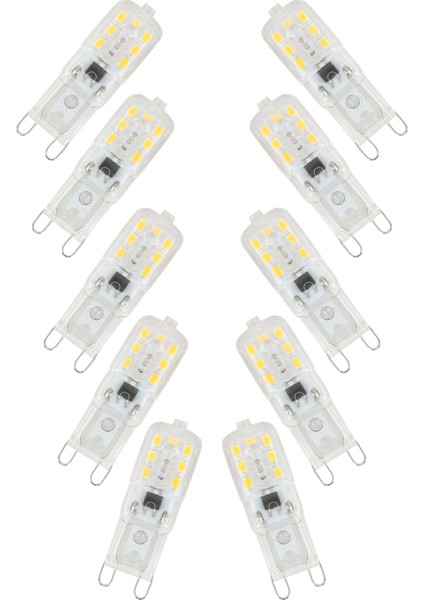 10 x G9 5W LED Kısılabilir Kapsül Ampul Işık Lambalarını Değiştirin AC220-240V, Sıcak Beyaz (Yurt Dışından)