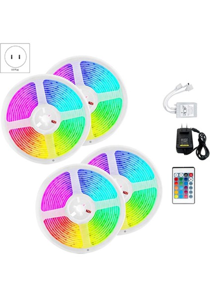 Yatak Odası Için LED Şerit Işıklar 3528 Rgb Esnek Işıklar 20M Çok Renkli LED Işık, Noel Abd Tak Için 24 Anahtar Uzaktan Kumandalı (Yurt Dışından) fiyatları