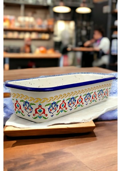 30/13 Emaye Baton Kek Ekmek Kalıbı 1,7lt Fırın, Pişirme, Pasta, Çeyiz, modelleri