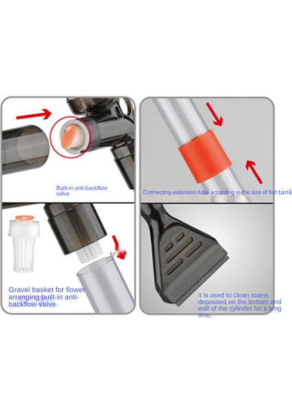 No.1 Tarzı Akvaryum Balık Tankı Su Değişim Pompası Akvaryum Temizleme Aracı Su Değiştirici Çakıl Temizleyici Sifon Filtre Pompası El Kitabı (Yurt Dışından) indirimleri