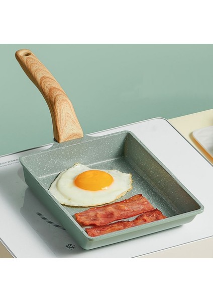 Yapışmaz Tava Düz Dipli Kahvaltı Tavası, Stil: Uzun Şekilli (Green ) (Yurt Dışından)