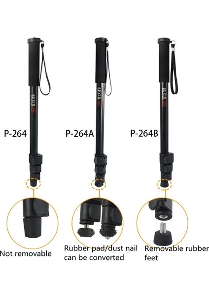 Bexin P-264B Taşınabilir Slr Kamera Fotoğraf Monopod (Yurt Dışından)