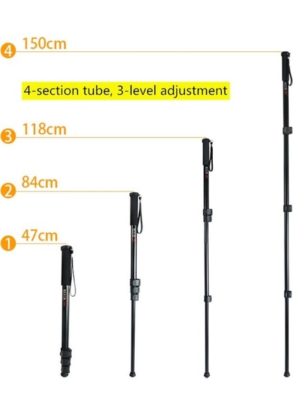 Bexin P-264B Taşınabilir Slr Kamera Fotoğraf Monopod (Yurt Dışından)