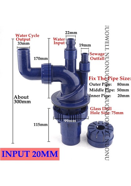 Giriş 20 Mm-Küçük Stil 3 Türler Merhaba - Akvaryum Balık Tankı Alt Filtre Boru Bağlantı Parçaları 4 Yollu Taşma Boru Bağlantı Elemanları Su Temizleme Aletleri (Yurt Dışından)