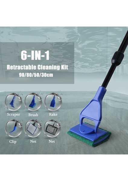 4ın1 Tarzı 6-In-1 Akvaryum Temizlik Seti Balık Tankı Temizleme Seti Balık Ağı Kepçe Çakıl Tırmığı Yosun Temizleyici Çatal Sünger Fırça Cam Temizleyici (Yurt Dışından) fiyatları